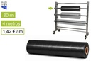 Bobina Tubo Film Negra 80m , 4m (ancho) 60 kg