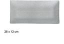 Bandeja cristal Navidad plata mediana 26x12 cm