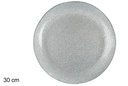 Bandeja cristal redonda Navidad plata 30 cm