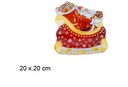 Bandeja cristal forma Papa Noel en trineo 20 cm