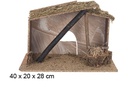 Cabaña vacía con puerta 40x20 cm