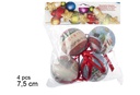 Pack 4 bolas azucaradas decoradas surtidas 7,5 cm