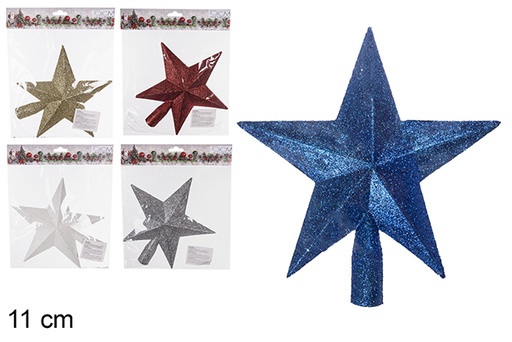 [102606] Christmas tree star tip silver/gold/red 20 cm 