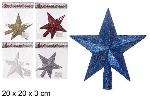 [102606] Punta estrella plata/oro/rojo 11 cm