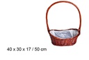 Cesta mimbre caoba forrada 50 cm