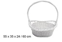 Cesta navideña blanca 60 cm
