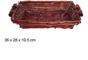 Cesta rectangular caoba Navidad 36x28 cm