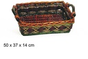 Cesta rectangular Navidad verde 50x37 cm