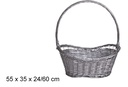 Cesta navideña plata 60 cm
