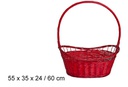 Cesta navideña roja 60 cm