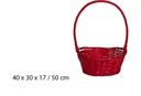 Cesta navideña roja 50 cm