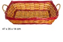 Cesta rectangular colores Navidad 47x35 cm