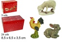Pack 3 figuras animales: conejo, gallina, oveja