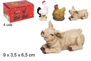 Pack 4 animales resina surtidos