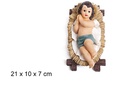 Niño Jesús en cuna resina 21 cm