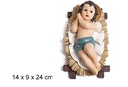 Niño Jesús en cuna resina 24 cm