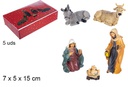 Pack 5 piezas resina Nacimiento 15 cm