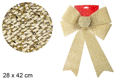 [103528] Gold Christmas bow 28x42 cm
