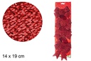 Pack 4 lazos Navidad roja 14x19 cm