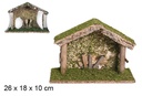 Cabaña madera 26x18x10 cm