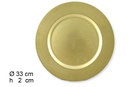 Bajo plato redondo oro 33 cm  