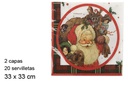 Pack 20 servilletas 2 capas decoración Navidad 33 cm
