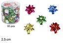 Pack 95 lazos regalo Navidad colores surtidos 2,5 cm