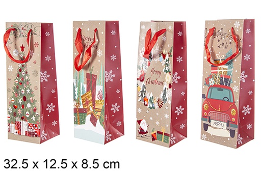 [103857] Wine bottle gift bag 32.5x12.5x8.5cm