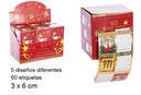 Pack 60 etiquetas regalo surtidas 3x6 cm