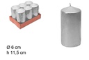 Vela taco plata 11,5 cm