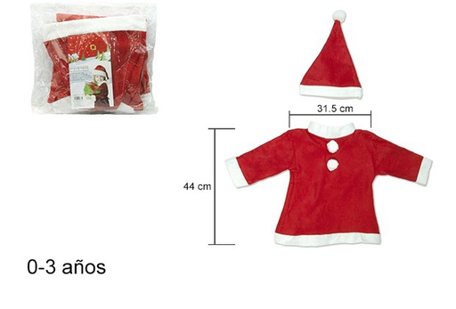 [103931] Costume da Babbo Natale per bambina 0-3 anni
