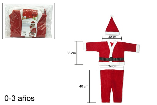 [103934] Costume da Babbo Natale per bambini 0-3 anni