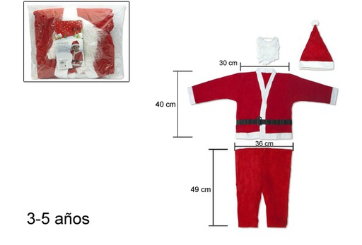 [103935] Costume da Babbo Natale per bambini 3-5 anni