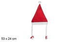Gorro Papa Noel con trenzas 53x24 cm 