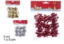 Pack 9 lazos colores surtidos 1x5 cm