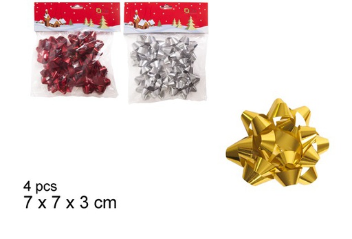 [104303] Pack 4 fiocchi colori assortiti 7 cm