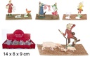 Escena pastores con animales 14x8 cm