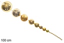 Cadena de bolas Navidad oro 100 cm