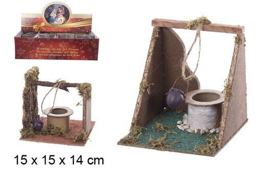 [104383] Bem cena com corda e balde sortimento 15x14 cm