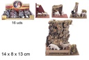 Escena Navidad con ovejas 14x8 cm 