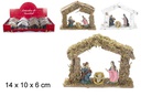 Nacimiento pequeño 3 figuras expositor 14x10 cm  