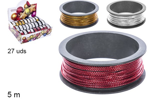 [104409] Christmas cord red/silver/gold 5 m.