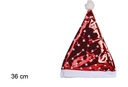 Gorro Navidad rojo metal estrellas 36 cm