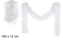 Boa pelo ancho blanco 12x180 cm