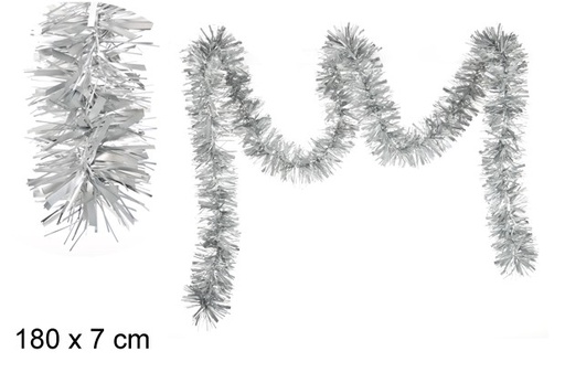 [105220] Boa pelo ancho plata mate 7x180cm