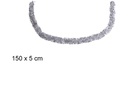 Mini boa pelo ancho plata 150x5 cm