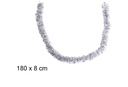 Boa pelo ancho plata 7x180 cm