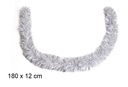 Boa pelo ancho snow/plata 12x180 cm