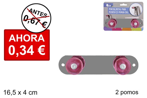 [026799] Metal hanger for door with 2 hook