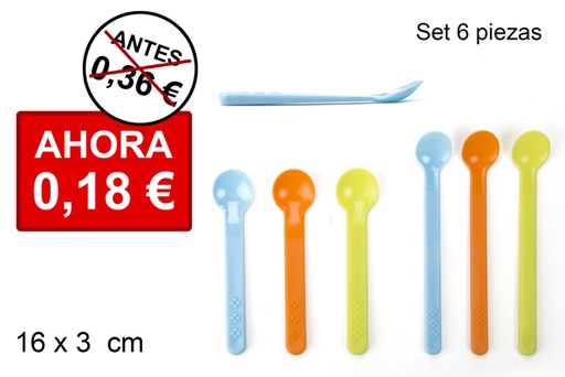 [052429] Pack 6 cucharas plástico infantil